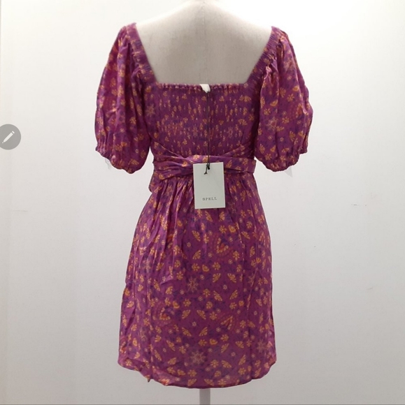 Spell Madame Peacock Sweetheart Mini Dress in Boysenberry - Picture 7 of 11